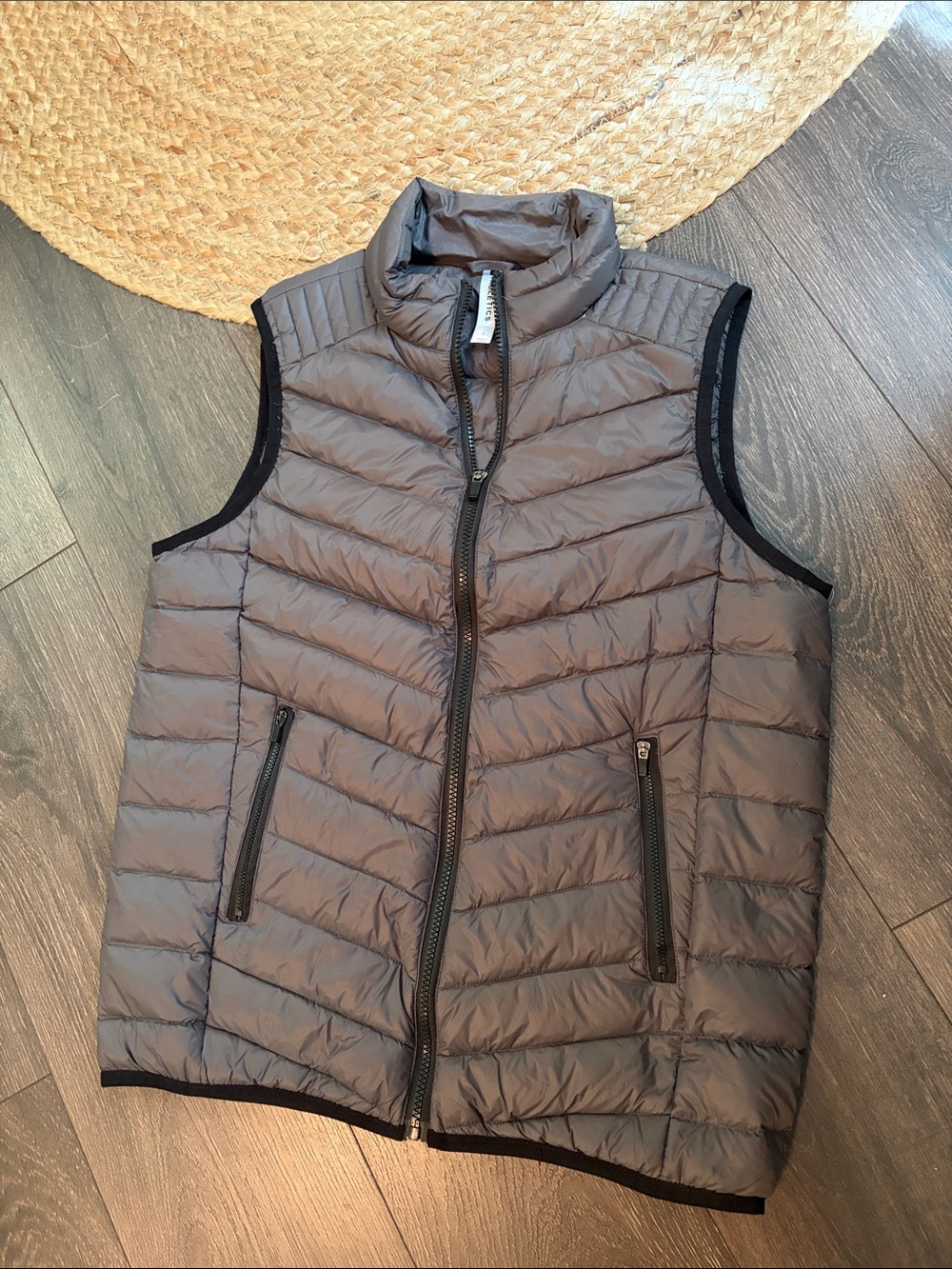 Fabletics Taupe Quilted Puffer Vest